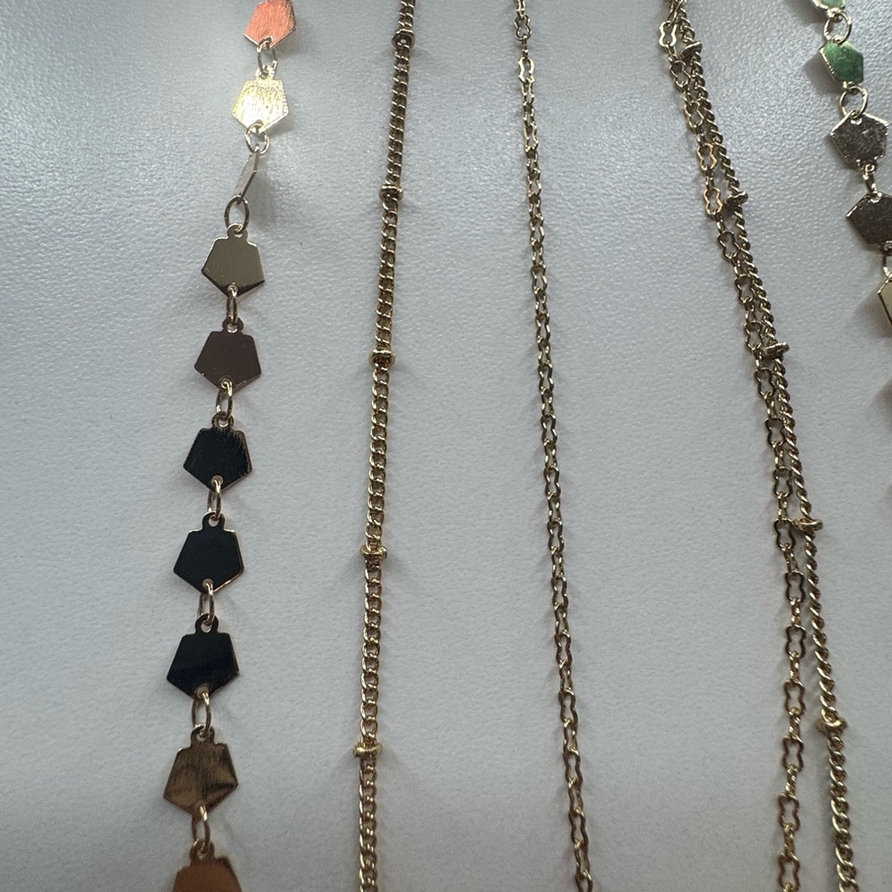 Three Tier Gold Chain Necklace